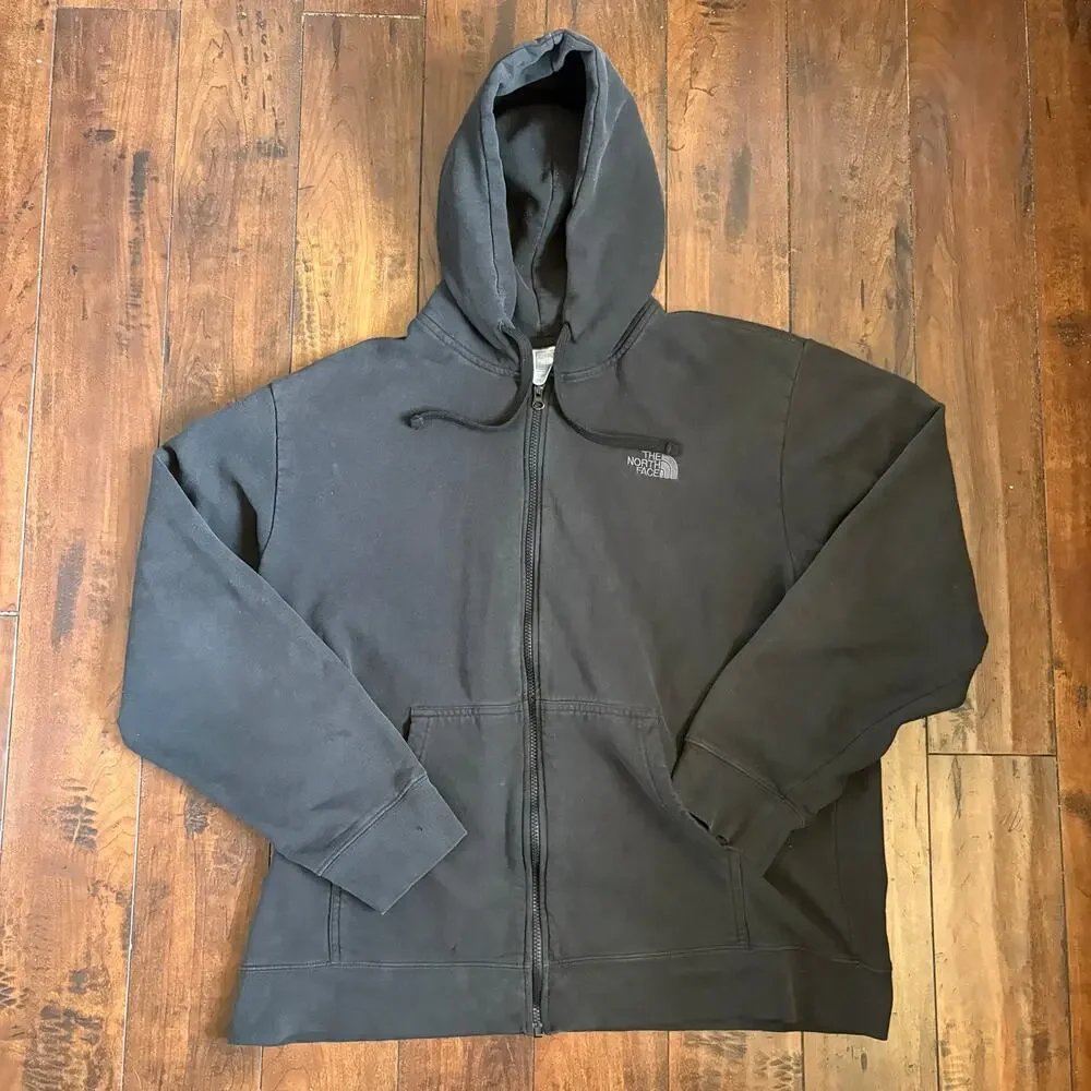 The North Face Full Zip Hoodie Mens XXL Black Outdoors Sportswear Activewear